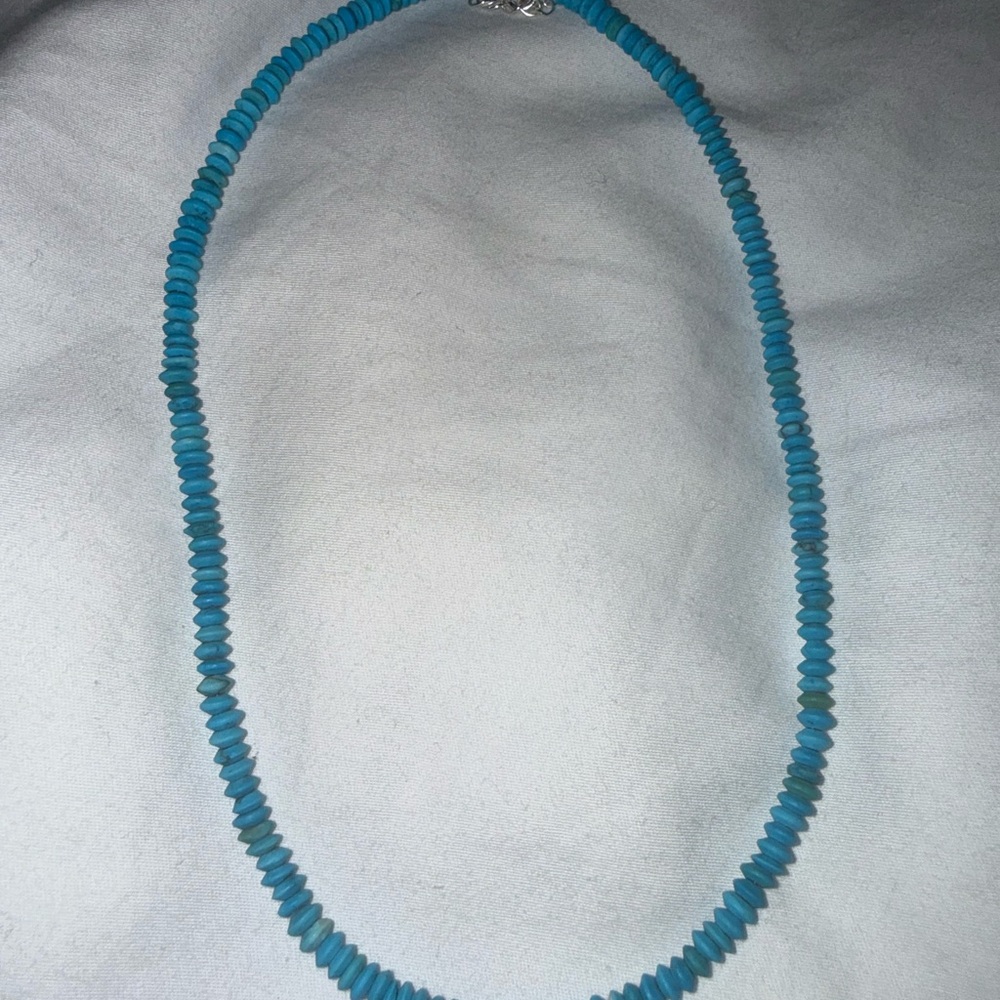 Rare Turquoise Heishi Necklace | 16” - Picture 7 of 11
